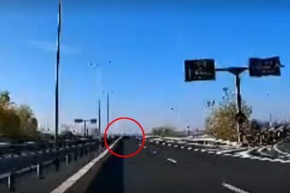 Sofer pe contrasens pe autostrada Sibiu Deva
