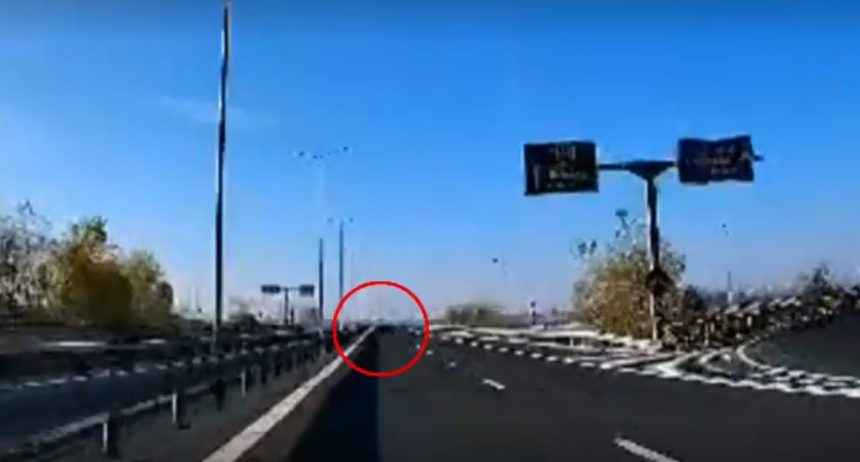 Sofer pe contrasens pe autostrada Sibiu Deva