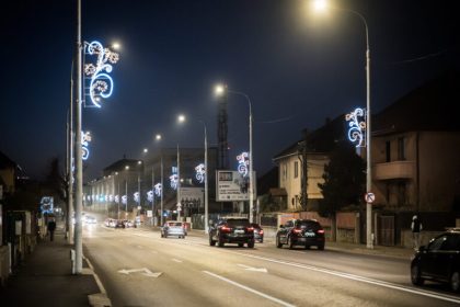 Spiritul Craciunului in Sibiul iluminat festiv