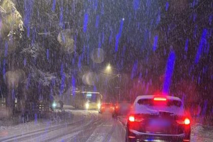 Trafic ingreunat intre Rasinari si Paltinis iarna