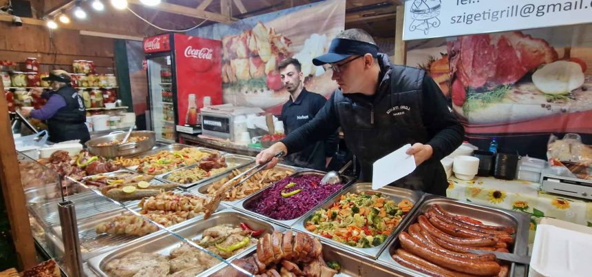 Zona de picnic la Targul de Craciun din Sibiu