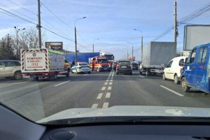Accident langa aeroportul Sibiu pieton lovit de camion