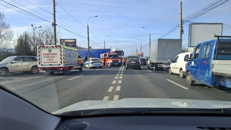 Accident langa aeroportul Sibiu pieton lovit de camion
