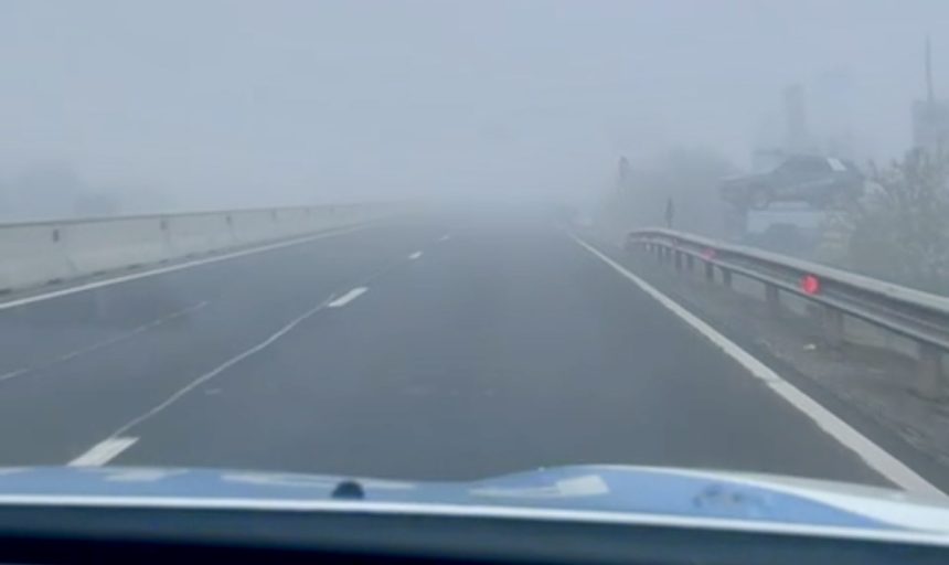 Ceata creeaza dificultati pe drumurile din Sibiu