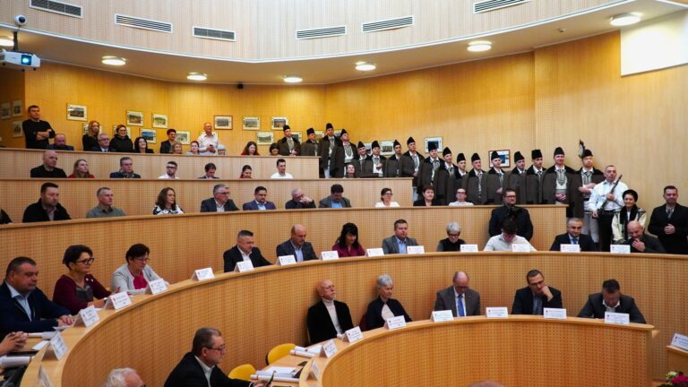 Junii Sibiului au colindat la Consiliul Judetean