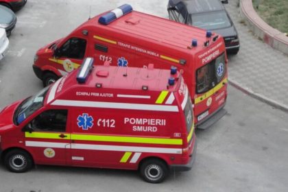 Pieton acrosat de autoutilitaria pe Soseaua Alba Iulia