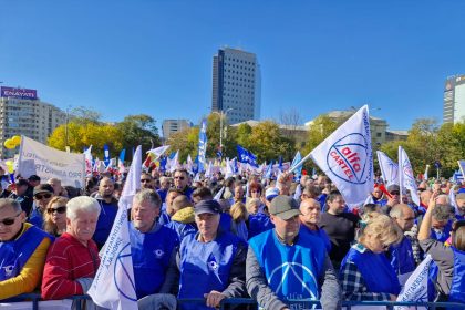 Protest sindical la Cotroceni 4 confederatii cer medierea lui Nicusor Dan
