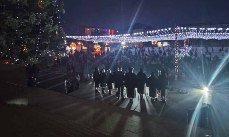 Sute de persoane la spectacolul Flori le dalbe din Medias