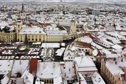 Zapada de Craciun la munte fulguie in Sibiu