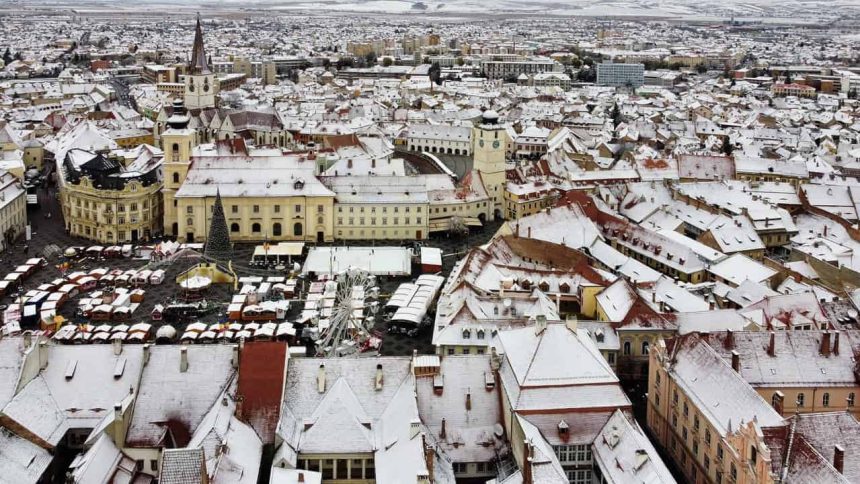 Zapada de Craciun la munte fulguie in Sibiu