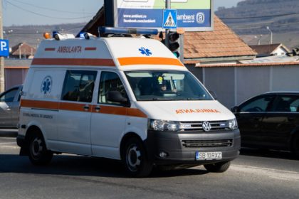 Accident in apropierea Agnitei masina rasturnata si o femeie ranita