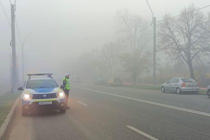 Ceata groasa in numeroase localitati din judetul Sibiu risc major de accidente
