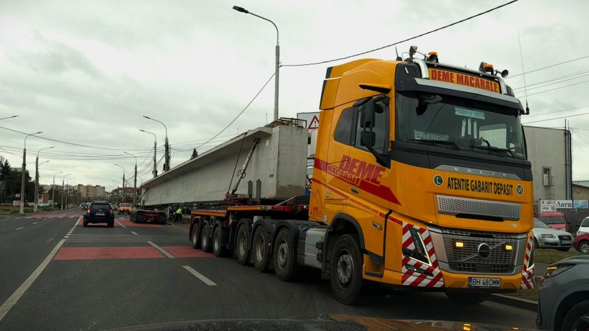 Colosi pe drumurile din Sibiu transporturi agabaritice speciale pentru autostrada Sibiu Fagaras