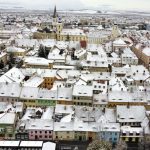 Duminica mohorata in Sibiu cu frig si ninsoare