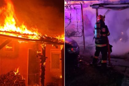 Incendiu devastator la o casa din Blajel interventia a durat 3 ore