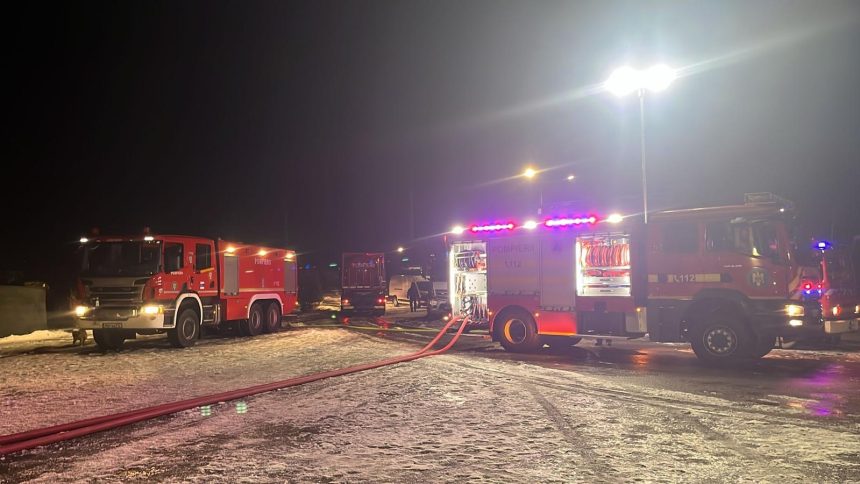 Incendiu puternic la Bradu din cauza unei afumatori