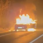 Masina arsa langa Seica Mare de Revelion video