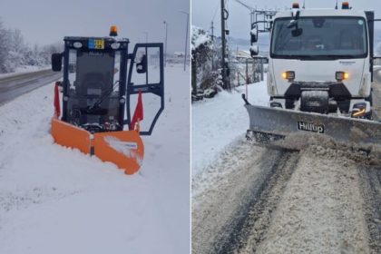 Ninge puternic la Cisnadie Primaria si cetatenii ajuta