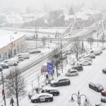 Ninge puternic la Sibiu zapada pe strazi si circulatie grea