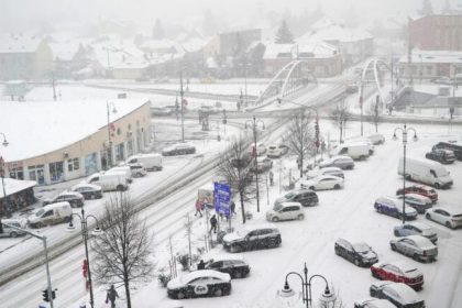 Ninge puternic la Sibiu zapada pe strazi si circulatie grea