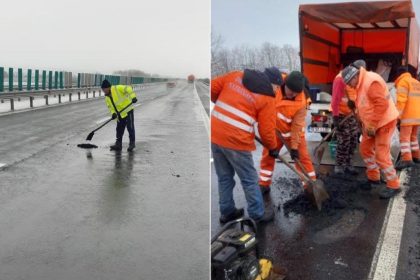 Reparatii temporare pe drumurile din judetul Sibiu
