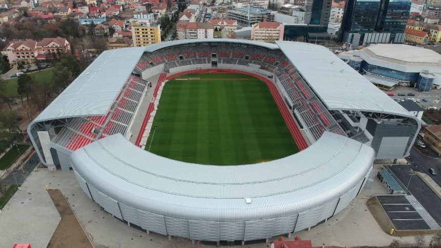 Strada inchisa langa Stadionul Municipal Sibiu