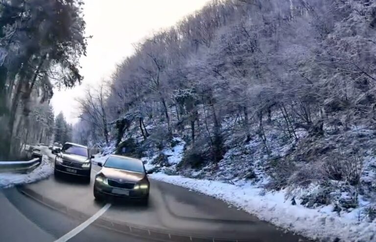 tragedie evitata pe calea spre paltinis depasire riscanta efectuata de un sofer video