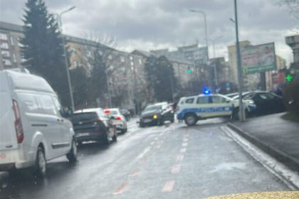Accident pe strada Nicolae Iorga in Sibiu trafic ingreunat
