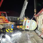 Cisterna cu gaz rasturnata pe DN1 la Scoreiu repusa pe roti dupa aproape 10 ore soferul a fost sanctionat