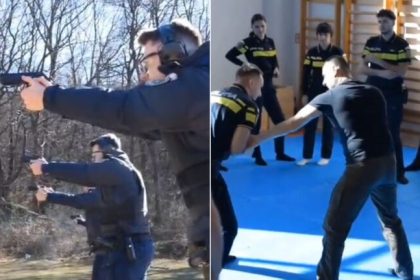 Noii politisti ai Sibiului antrenament pe polygon unde au invatat sa traga cu arama si sa se apere de infractori video