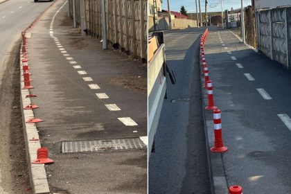 Peste 200 de piloni de delimitare distrusi in Medias apel public pentru identificarea celor responsabili