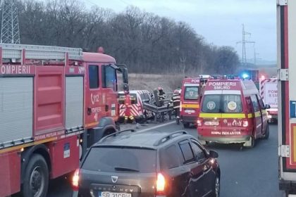 Accident in zona Hula Bradului trafic ingreunat pe DN1