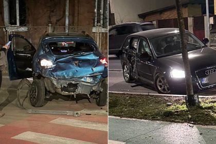 Accidentul de joi seara de pe Calea Dumbravii o conducatoare auto de 34 de ani ranita foto