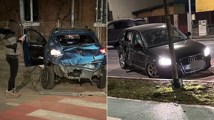 Accidentul de joi seara de pe Calea Dumbravii o conducatoare auto de 34 de ani ranita foto