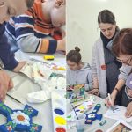 Actiune speciala la biserica din curtea Spitalului Judetean Sibiu cruci pictate de copii donate in saloanele pacientilor foto