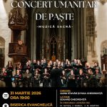 Concert umanitar de Paste cu Corul Te Deum la Catedrala Evanghelica marti 31 martie 2026 donatiile vor sustine o asociatie