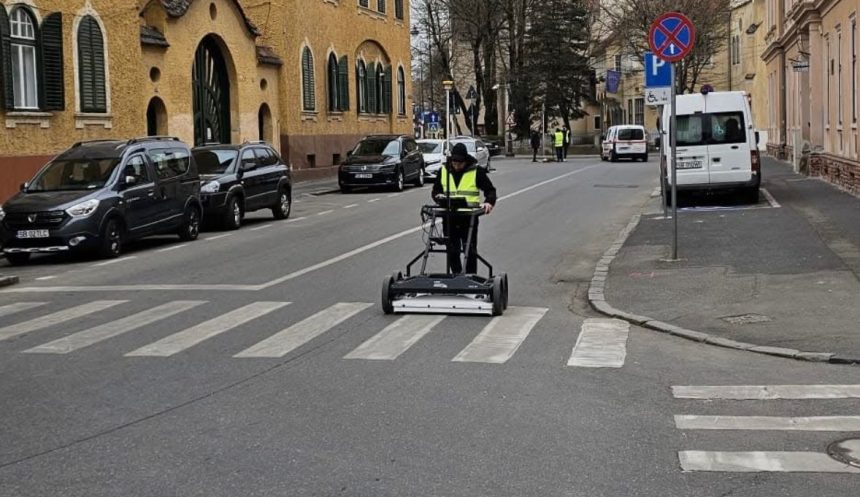 Cum percepe Primaria Sibiu subteranul scanare de inalta tehnologie pe strada Mitropoliei foto