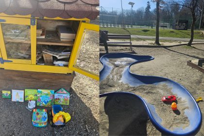 Gest emotionant al unei mame in Sibiu a lasat jucarii in parc pentru copiii care nu au foto