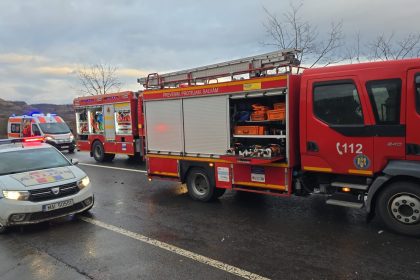 accident grav la apoldu de sus cal lovit in plin de o masina iar trei persoane ranite