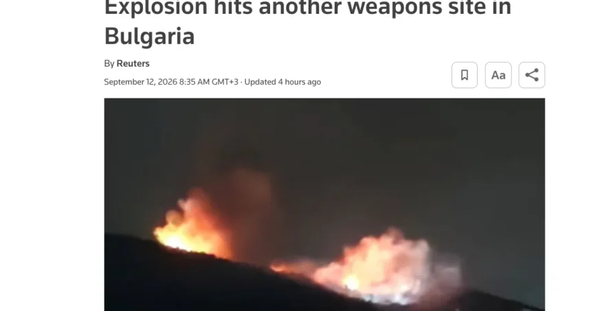 Explozie la depozit de armament în Bulgaria: al doilea incident în câteva săptămâni