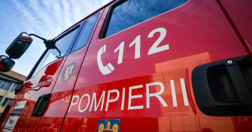 Mașină în flăcări pe strada Metalurgiștilor. Intervin pompierii și SMURD