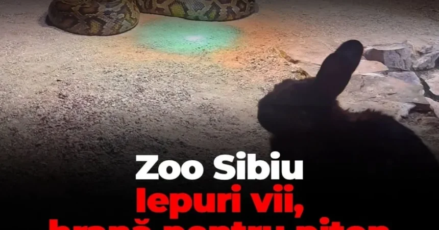 Revoltă la Zoo Sibiu: iepure viu, dat pitonului. Acuzații și despre cușca ursului