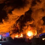 Incendiu la stația de sortare din Sibiu: plasticul de valorificat, distrus