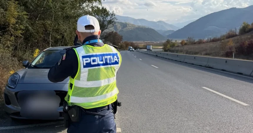 Polițiștii au dat peste 100 de amenzi pe DN 7, majoritatea pentru viteză