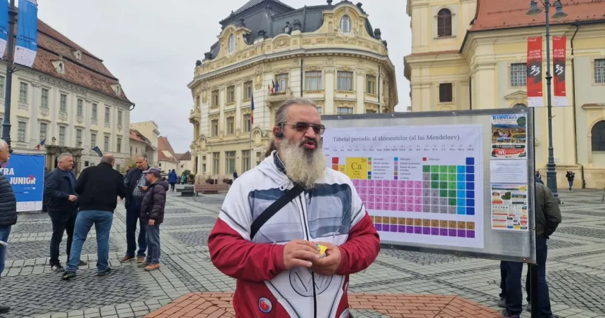 Protest în Piața Mare față de mina de la Rășinari. Praful ar reduce viața cu 10 ani