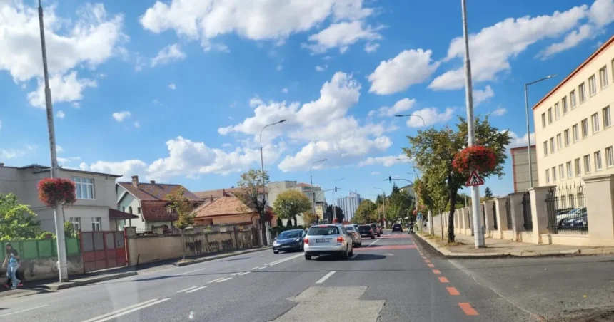 Restricții de trafic pe Vasile Milea: benzile spre centrul Sibiului, asfaltate noaptea