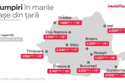 Sibiu: apartamentele s-au scumpit cu 7%, prețul mediu trece de 2.000 euro/mp