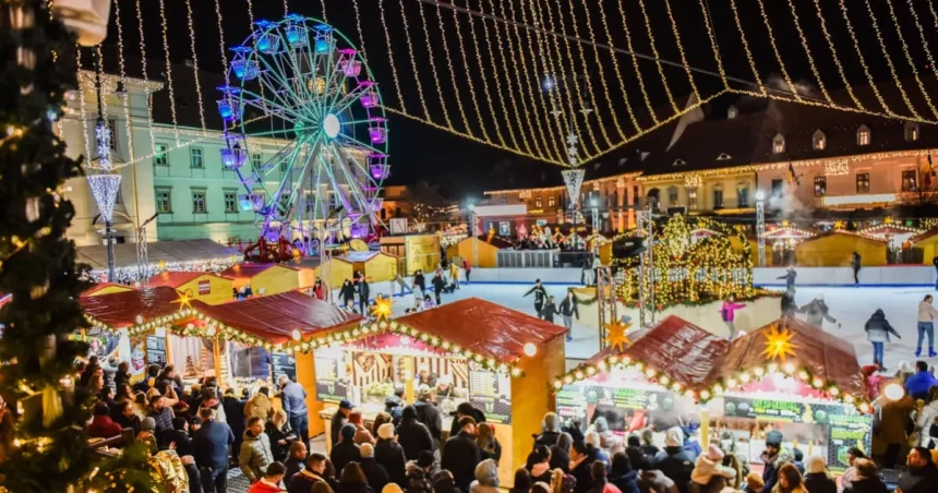 Târg de Crăciun: masaj în Piața Mare, o treime expozanți noi, fără fum